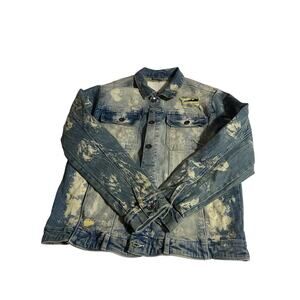 NWOT Mens Woolf Distressed Denim Jacket - Size L